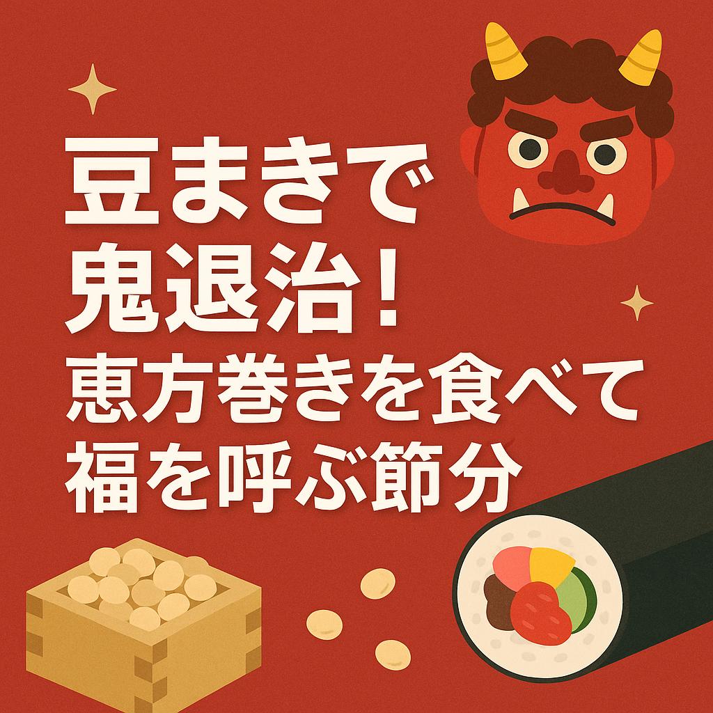 豆まきで鬼退治！恵方巻きを食べて福を呼ぶ節分